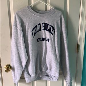 Gray field hockey crew neck
